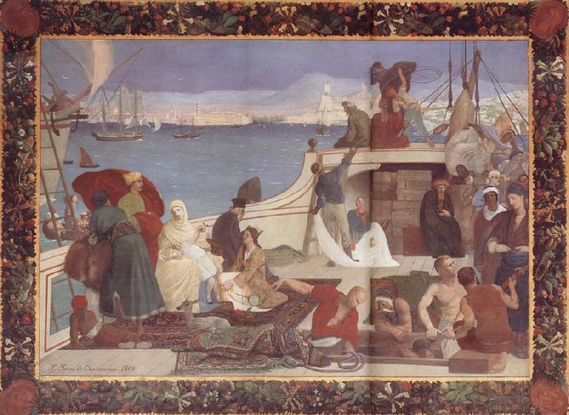 Pierre Puvis de Chavannes Marseilles,Gateway to the Orient Spain oil painting art
